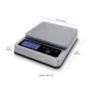 CDN 22 lb Digital Scale w/ Removable Platform - 7 1/4" x 6 3/4", Silver (SD2210X) thumbnail 4