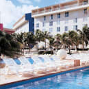 Grosfillex 44031004 Bahia Outdoor Stackable Chaise w/ Adjustable Back - Resin, White thumbnail 4