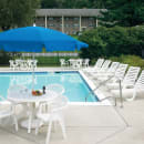 Grosfillex 44031004 Bahia Outdoor Stackable Chaise w/ Adjustable Back - Resin, White thumbnail 5