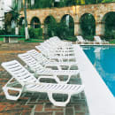 Grosfillex 44031004 Bahia Outdoor Stackable Chaise w/ Adjustable Back - Resin, White thumbnail 6