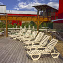 Grosfillex 44031066 Bahia Outdoor Stackable Chaise w/ Adjustable Back - Resin, Beige thumbnail 2