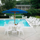 Grosfillex 49092004 Pacific Outdoor Stackable Armchair - Resin, White thumbnail 2