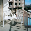 Grosfillex 49092004 Pacific Outdoor Stackable Armchair - Resin, White thumbnail 3