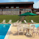 Grosfillex 49092066 Pacific Outdoor Stackable Armchair - Resin, Beige thumbnail 3