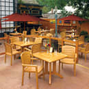 Grosfillex US119008 Acadia Outdoor Stackable Armchair - Resin, Brown thumbnail 3