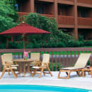 Grosfillex US414108 Marina Outdoor Chaise w/ Adjustable Back - Khaki Fabric w/ Brown Resin Frame thumbnail 3