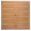 Grosfillex UT385008 Rectangular Atlanta Outdoor Table w/ Umbrella Hole - 48" x 32", Melamine, Teakwood thumbnail 2