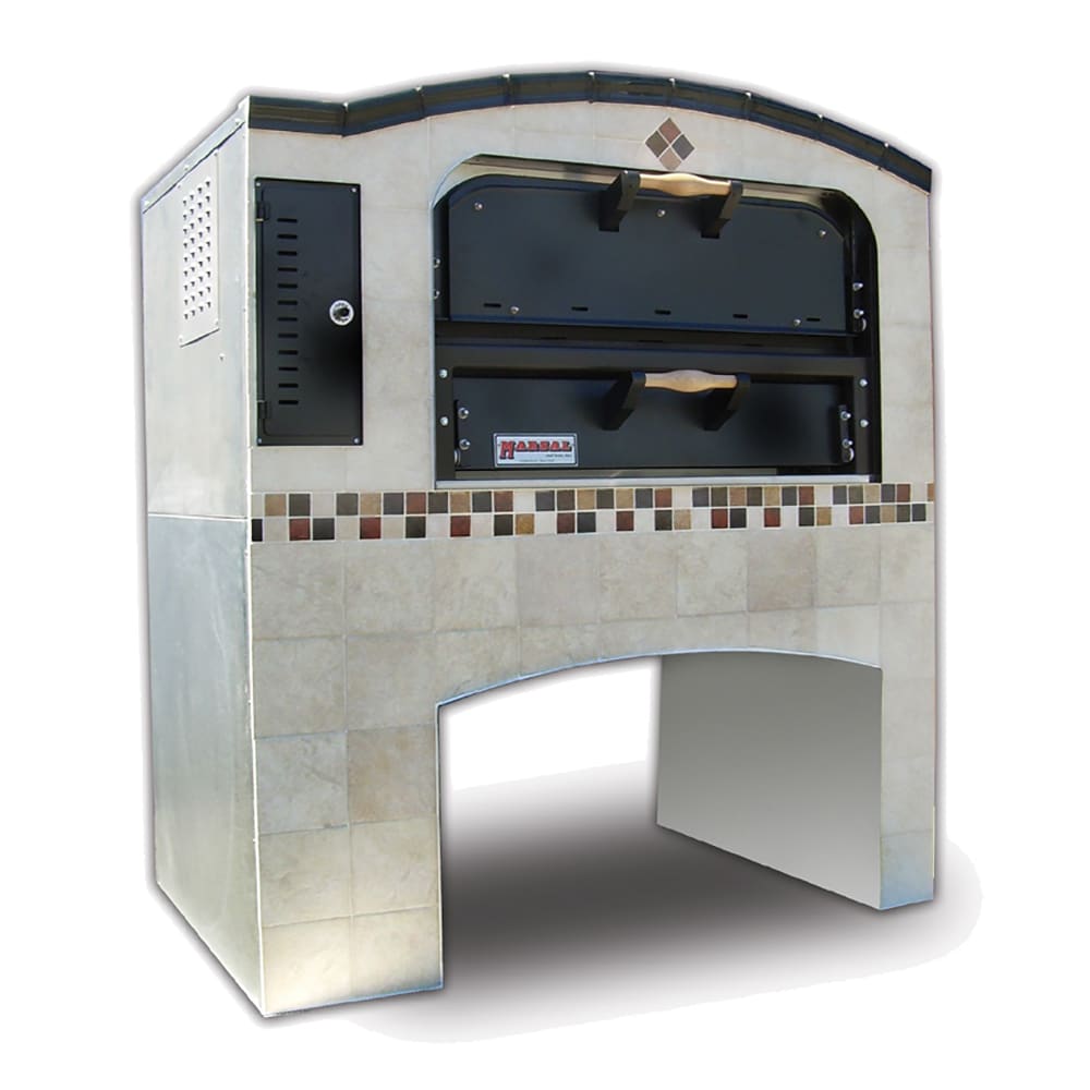 Marsal MB-236 STACKED Slice Series Floor Model Double Pizza Deck Oven - Natural Gas