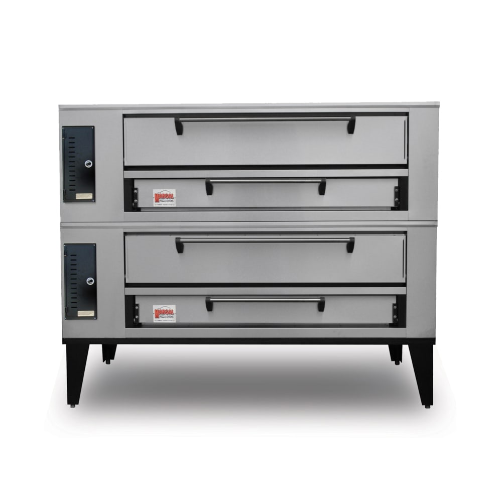 Marsal SD-1048 STACKED Floor Model Double Pizza Deck Oven - Natural Gas