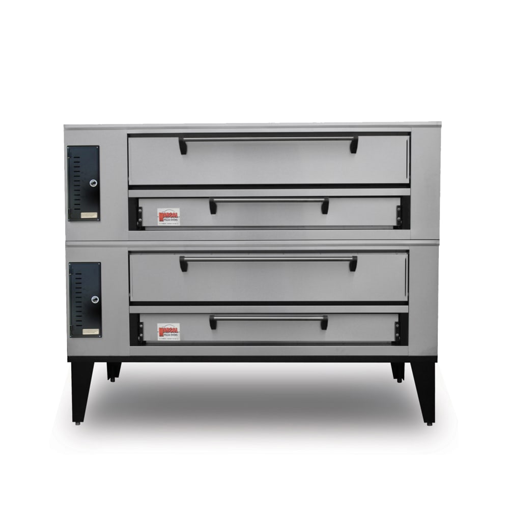 Marsal SD-10866 STACKED Floor Model Double Pizza Deck Oven - Natural Gas