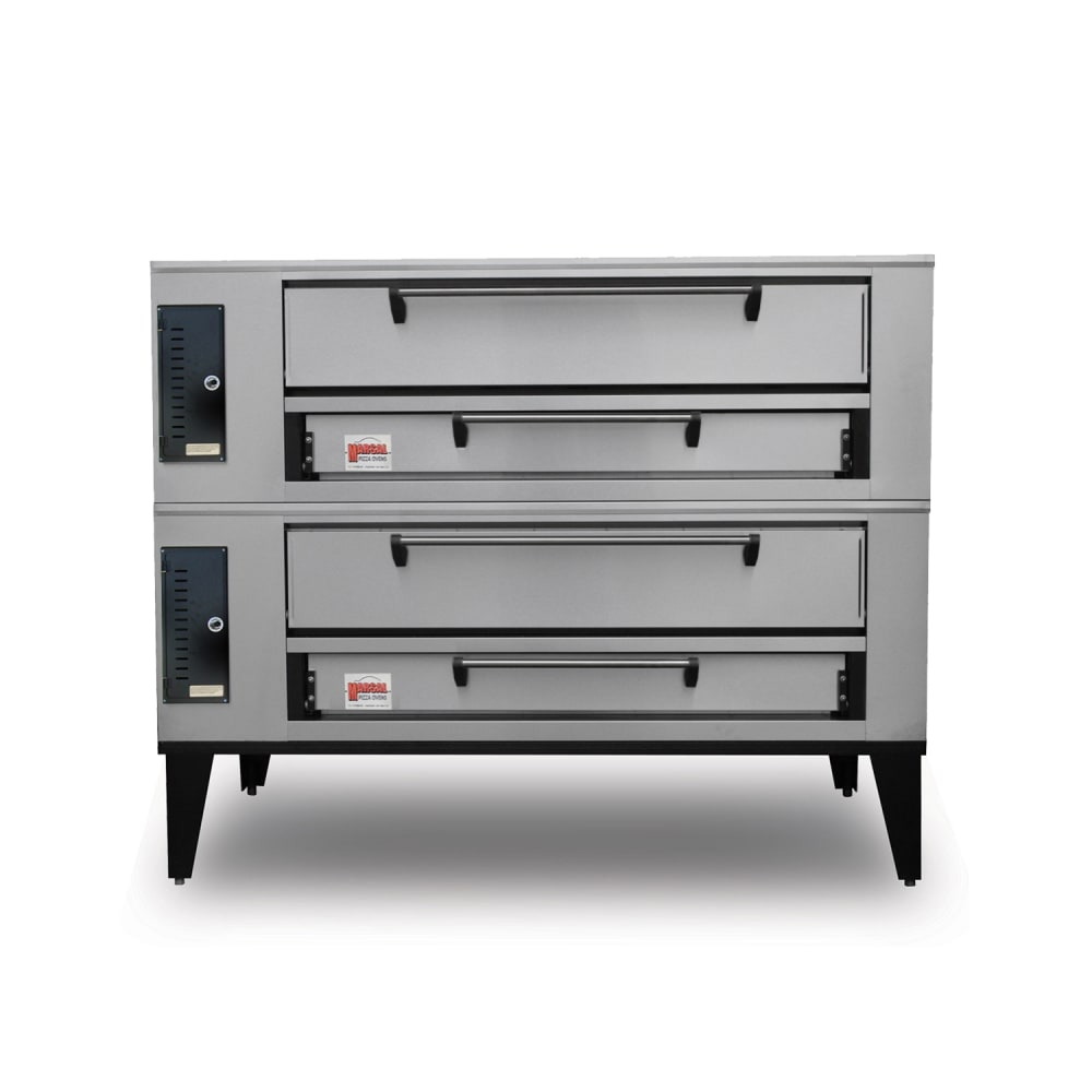 Marsal SD-236 STACKED Floor Model Double Pizza Deck Oven - Natural Gas