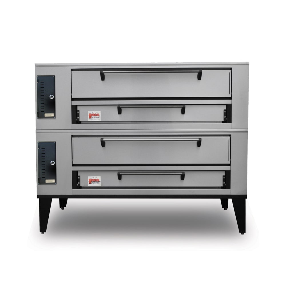 Marsal SD-448STACKED Floor Model Double Pizza Deck Oven - Liquid Propane