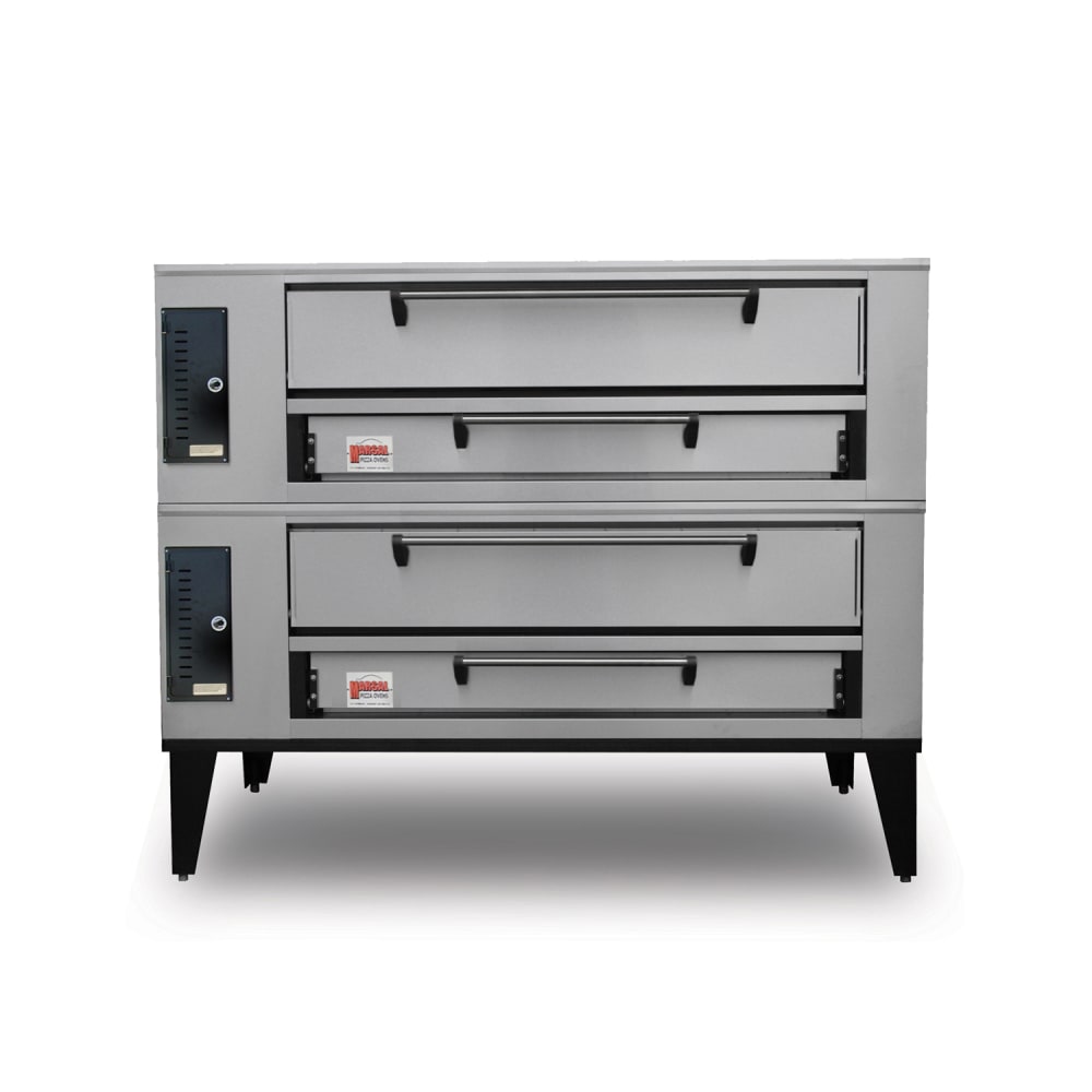 Marsal SD-448STACKED Floor Model Double Pizza Deck Oven - Natural Gas