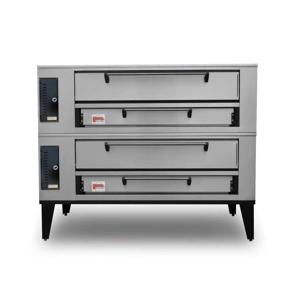 Marsal SD-866 STACKED Floor Model Double Pizza Deck Oven - Natural Gas