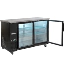MoTak MBB-2D-60-G-X 58 7/8" Bar Refrigerator - 2 Swinging Glass Doors, Black, 115v thumbnail 2