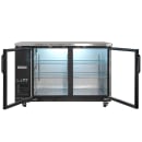 MoTak MBB-2D-60-G-X 58 7/8" Bar Refrigerator - 2 Swinging Glass Doors, Black, 115v thumbnail 4