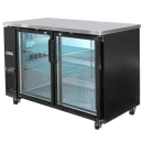 MoTak MBB-2D-60-G-X 58 7/8" Bar Refrigerator - 2 Swinging Glass Doors, Black, 115v thumbnail 5