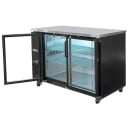 MoTak MBB-2D-60-G-X 58 7/8" Bar Refrigerator - 2 Swinging Glass Doors, Black, 115v thumbnail 6