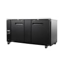 MoTak MBB-2D-70-X 69-1/8" Bar Refrigerator - 2 Swinging Solid Doors, Black, 115v thumbnail 4