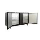 MoTak MBB-2D-70-X 69-1/8" Bar Refrigerator - 2 Swinging Solid Doors, Black, 115v thumbnail 5