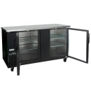 MoTak MBB-2D-70-G-X 69 1/8" Bar Refrigerator - 2 Swinging Glass Doors, Black, 115v thumbnail 2
