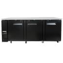MoTak MBB-3D-90-X 90 3/8" Bar Refrigerator - 3 Swinging Solid Doors, Black, 115v thumbnail 3