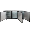 MoTak MBB-3D-90-X 90 3/8" Bar Refrigerator - 3 Swinging Solid Doors, Black, 115v thumbnail 4