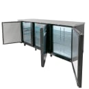 MoTak MBB-3D-90-X 90 3/8" Bar Refrigerator - 3 Swinging Solid Doors, Black, 115v thumbnail 6