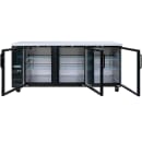 MoTak MBB-3D-90-G-X 90 3/8" Bar Refrigerator - 3 Swinging Glass Doors, Black, 115v thumbnail 4