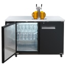 MoTak MBCBD-2-X 58 7/8" Kegerator Beer Dispenser w/ (2) Keg Capacity - (1) Column, Black, 115v thumbnail 4