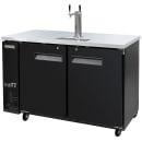 MoTak MBCBD-2-X 58 7/8" Kegerator Beer Dispenser w/ (2) Keg Capacity - (1) Column, Black, 115v thumbnail 5