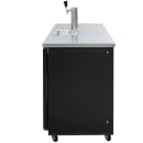 MoTak MBCBD-2-X 58 7/8" Kegerator Beer Dispenser w/ (2) Keg Capacity - (1) Column, Black, 115v thumbnail 7