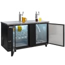 MoTak MBCBD-3-X 69 1/8" Kegerator Beer Dispenser w/ (2) Keg Capacity - (2) Column, Black, 115v thumbnail 2