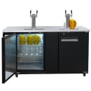 MoTak MBCBD-3-X 69 1/8" Kegerator Beer Dispenser w/ (2) Keg Capacity - (2) Column, Black, 115v thumbnail 4