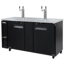 MoTak MBCBD-3-X 69 1/8" Kegerator Beer Dispenser w/ (2) Keg Capacity - (2) Column, Black, 115v thumbnail 5