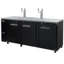 MoTak MBCBD-4-X 90 3/8" Kegerator Beer Dispenser w/ (3) Keg Capacity - (2) Column, Black, 115v thumbnail 5