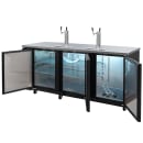 MoTak MBCBD-4-X 90 3/8" Kegerator Beer Dispenser w/ (3) Keg Capacity - (2) Column, Black, 115v thumbnail 6