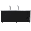 MoTak MBCBD-4-X 90 3/8" Kegerator Beer Dispenser w/ (3) Keg Capacity - (2) Column, Black, 115v thumbnail 9