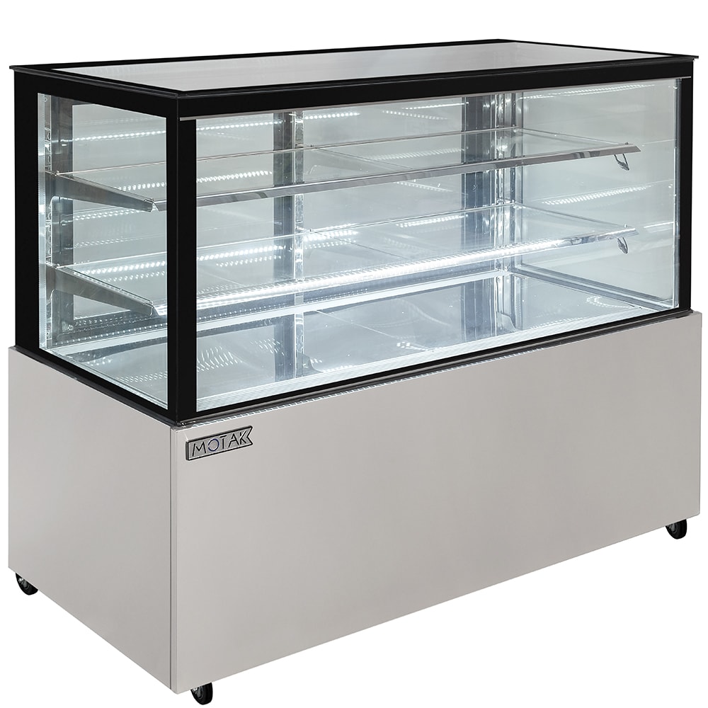 MoTak MCD59-2X 58 1/8" Full Service Bakery Case w/ Straight Glass - (3) Levels, 115v