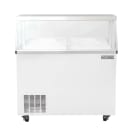MoTak MDC18-X 47" Mobile Ice Cream Dipping Cabinet w/ 12 Tub Capacity - White, 115v thumbnail 4