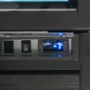 MoTak MGD-1DF-26-HC 28 3/10" One Section Display Freezer w/ Swing Doors - Bottom Mount Compressor, Black, 115v thumbnail 10