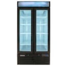 MoTak MGD-2DF-36-HC 39 1/2" Two Section Display Freezer w/ Swing Doors - Bottom Mount Compressor, Black, 115v thumbnail 3