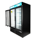 MoTak MGD-2DF-48-HC 54" Two Section Display Freezer w/ Swing Doors - Bottom Mount Compressor, Black, 115v thumbnail 2