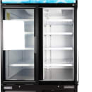 MoTak MGD-2DF-48-HC 54" Two Section Display Freezer w/ Swing Doors - Bottom Mount Compressor, Black, 115v thumbnail 7