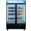 MoTak MGD-2DR-48-X 53 1/8" Two Section Glass Door Merchandiser - (2) Left/Right Hinge Doors, Black, 115v thumbnail 2