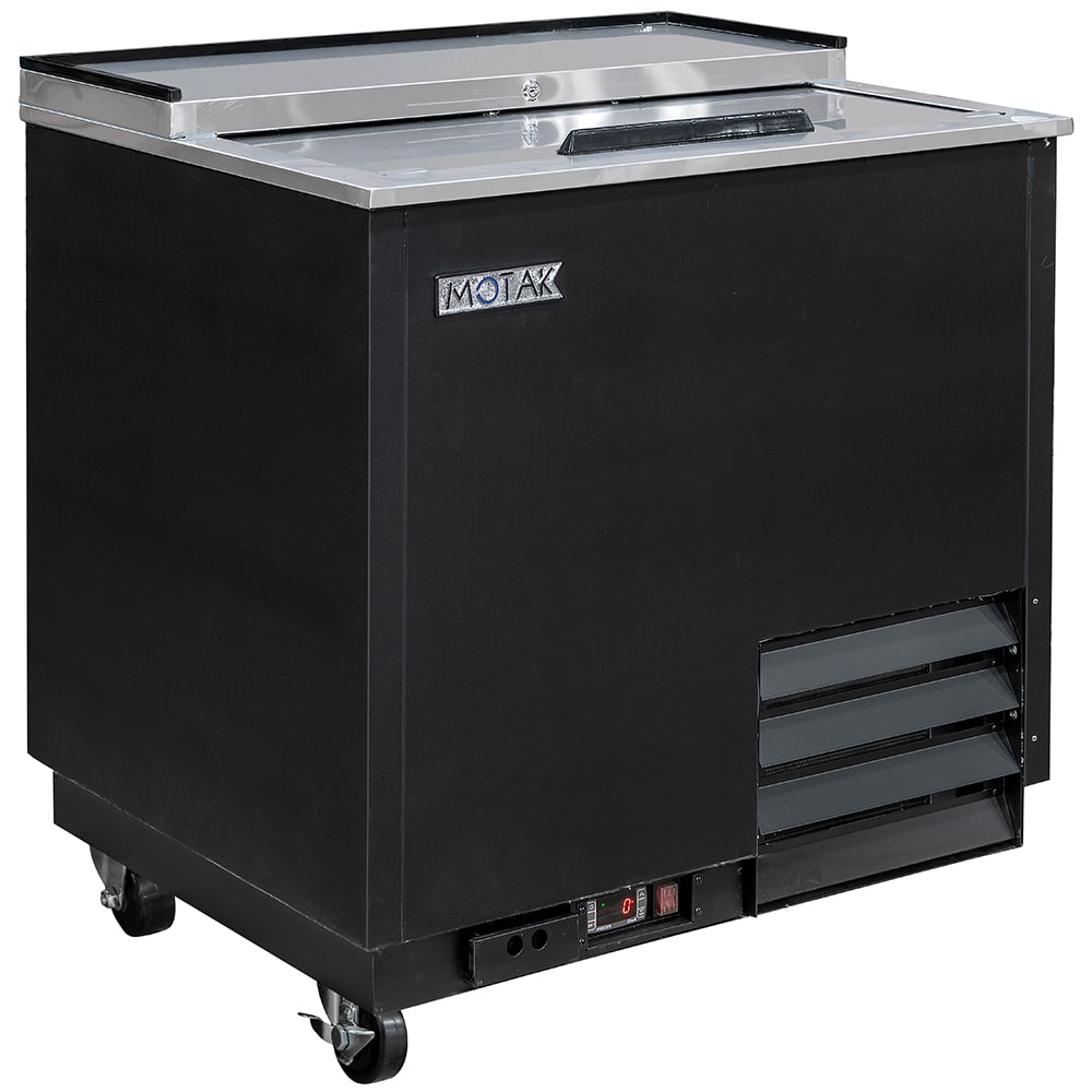 MoTak MGF-36-X 1 Section Glass Chiller w/ 180 Mug Capacity - Black, 115v