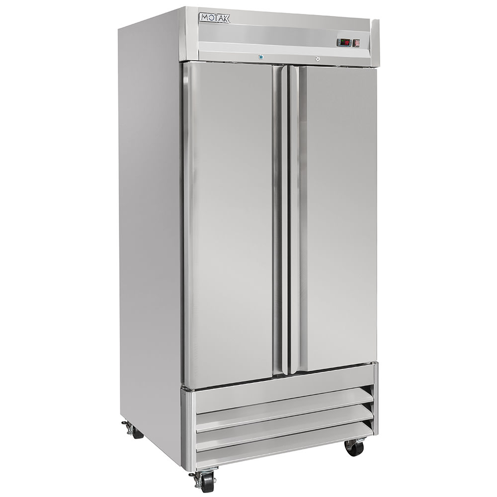 MoTak MSD-2DR-BAL-35-X 39 1/2" Two Section Reach In Refrigerator - (2) Left/Right Hinge Solid Doors, 115v