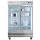MoTak MSD-2DR-BAL-54-G-X 54" Two Section Reach In Refrigerator - (2) Left/Right Hinge Glass Doors, 115v thumbnail 4