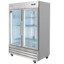 MoTak MSD-2DR-BAL-54-G-X 54" Two Section Reach In Refrigerator - (2) Left/Right Hinge Glass Doors, 115v thumbnail 5