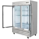 MoTak MSD-2DR-BAL-54-G-X 54" Two Section Reach In Refrigerator - (2) Left/Right Hinge Glass Doors, 115v thumbnail 6